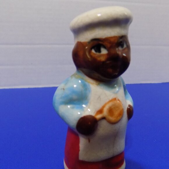 Vintage Black American Bakers Cooks Chefs Salt and Pepper Shakers - Picture 5 of 6